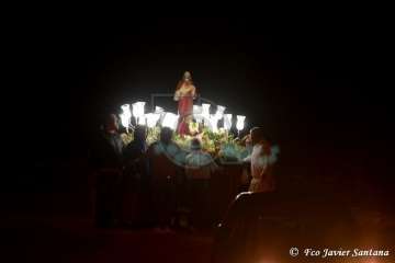  Procesión sin presencia policial en Ojos de Garza (Foto TA)